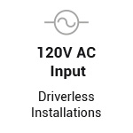 120V AC input light fixture