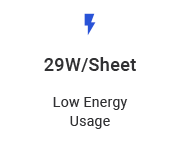 29 Watts per LED light sheet